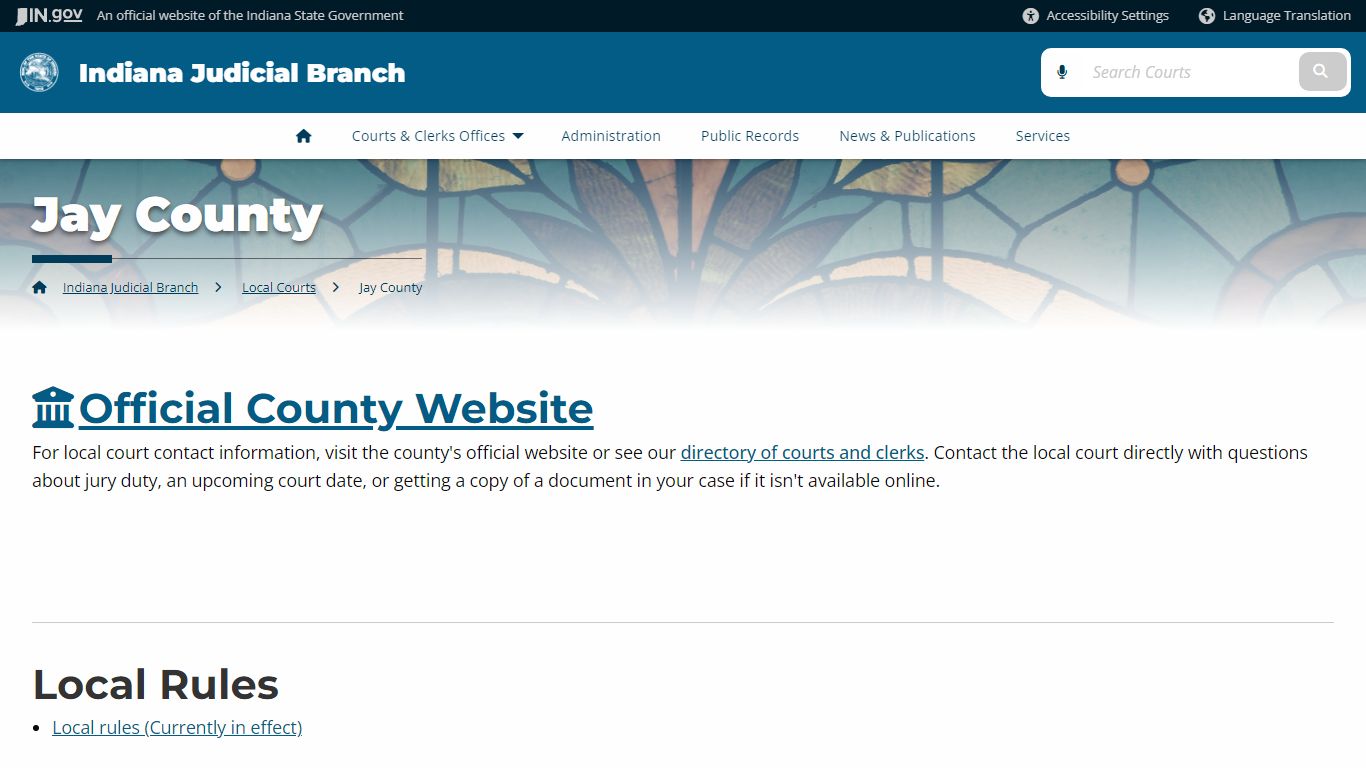 Indiana Judicial Branch: Jay County - IN.gov